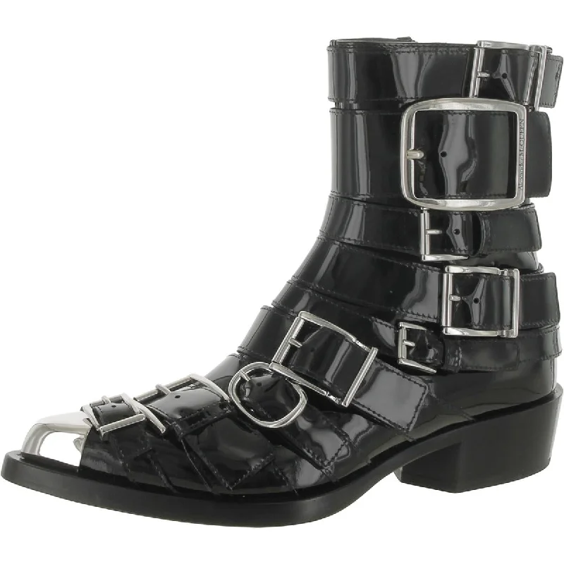 Alexander McQueen Womens Leather Casual Block Heels