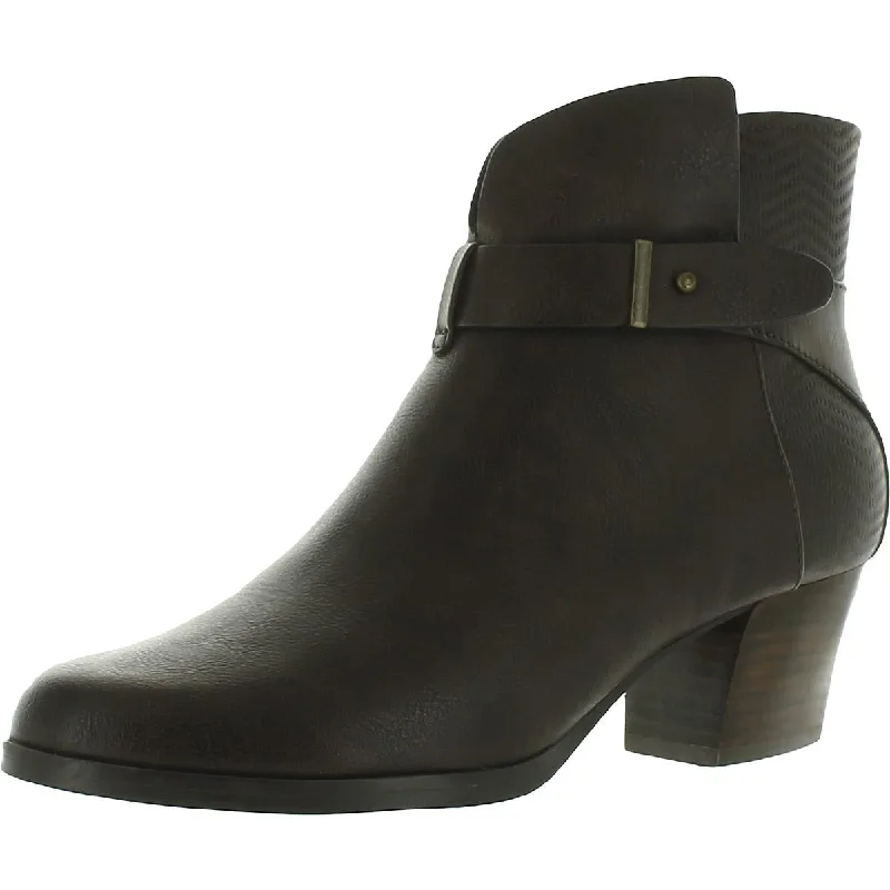 Baretraps Womens Lane Faux Leather Ankle Booties