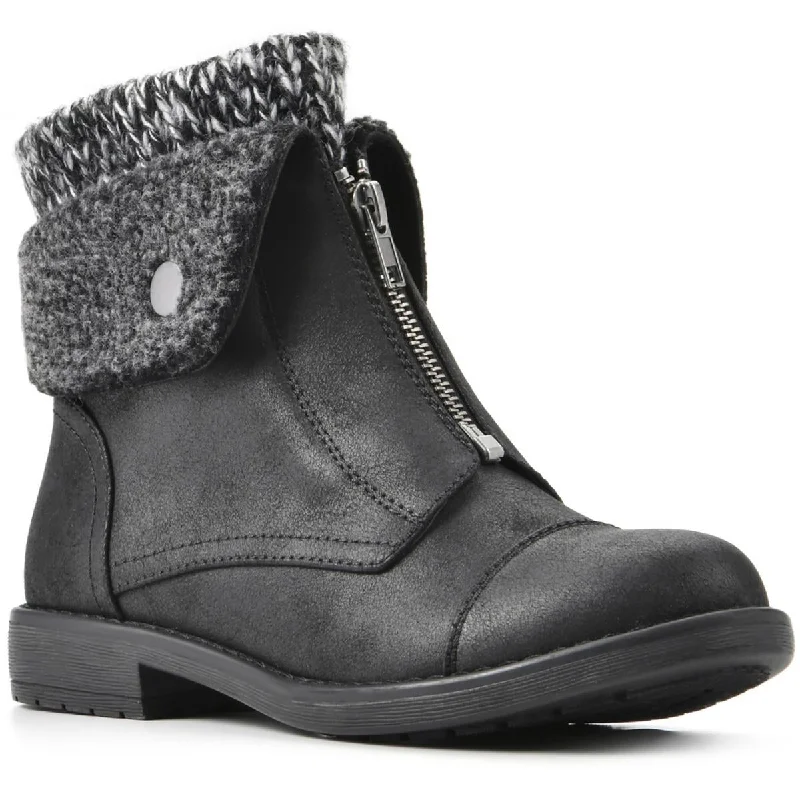 Cliffs by White Mountain Womens Duette Faux Fur Cold Weather Ankle Boots