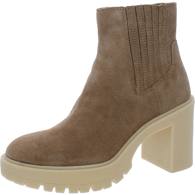 Dolce Vita Womens Suede Pull On Chelsea Boots