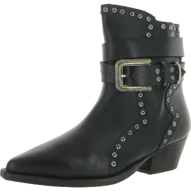 Free People Womens Billy Leather Pointed Toe Ankle Boots