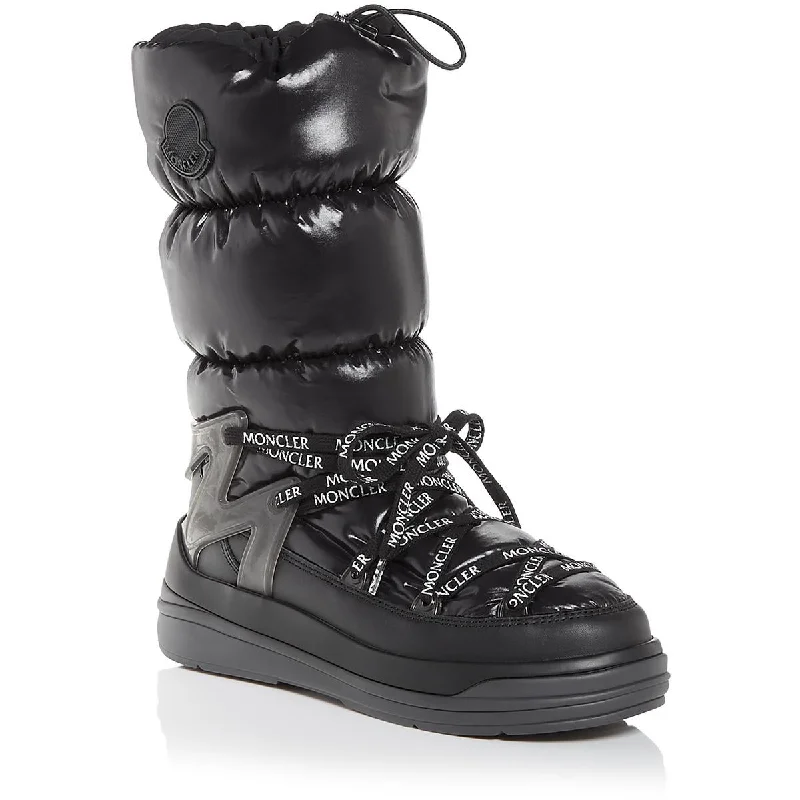 Moncler Womens Insolux M High Lace Up Flat Winter & Snow Boots