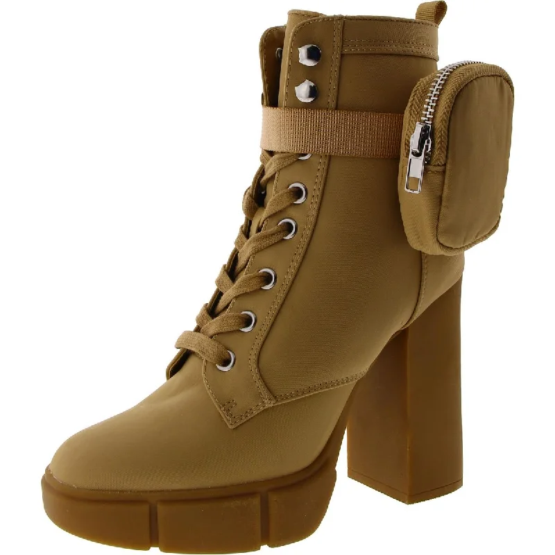 Steve Madden Womens Herrick Platform Ankle Combat & Lace-up Boots