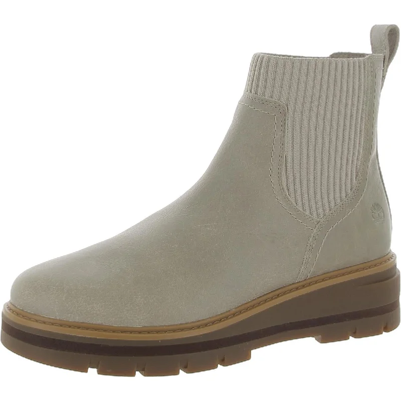 Timberland Womens Cervina Valley Leather Ankle Chelsea Boots