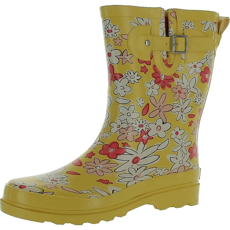 Western Chief Womens Urban Flowers Outdoor Mid-Calf Rain Boots