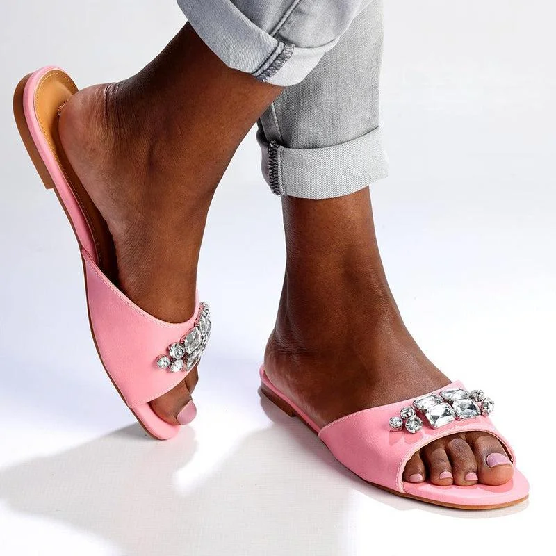 Madison Gail Vinyl Flat Slip On - Pink